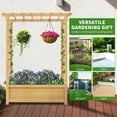 thumbnail image 4 of Slsy 63" Raised Garden Bed with Arch Trellis, Wooden Planter Box with Hanging Roof & Drainage Holes, Indoor Outdoor Elevated Planter for Vine, Climbing Plants, Flowers, Patio & Garden, 4 of 10