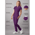thumbnail image 3 of Adar Addition Go-Higher Scrub Set For Women - Notched V-Neck Scrub Top & Skinny Cargo Scrub Pants, 3 of 7