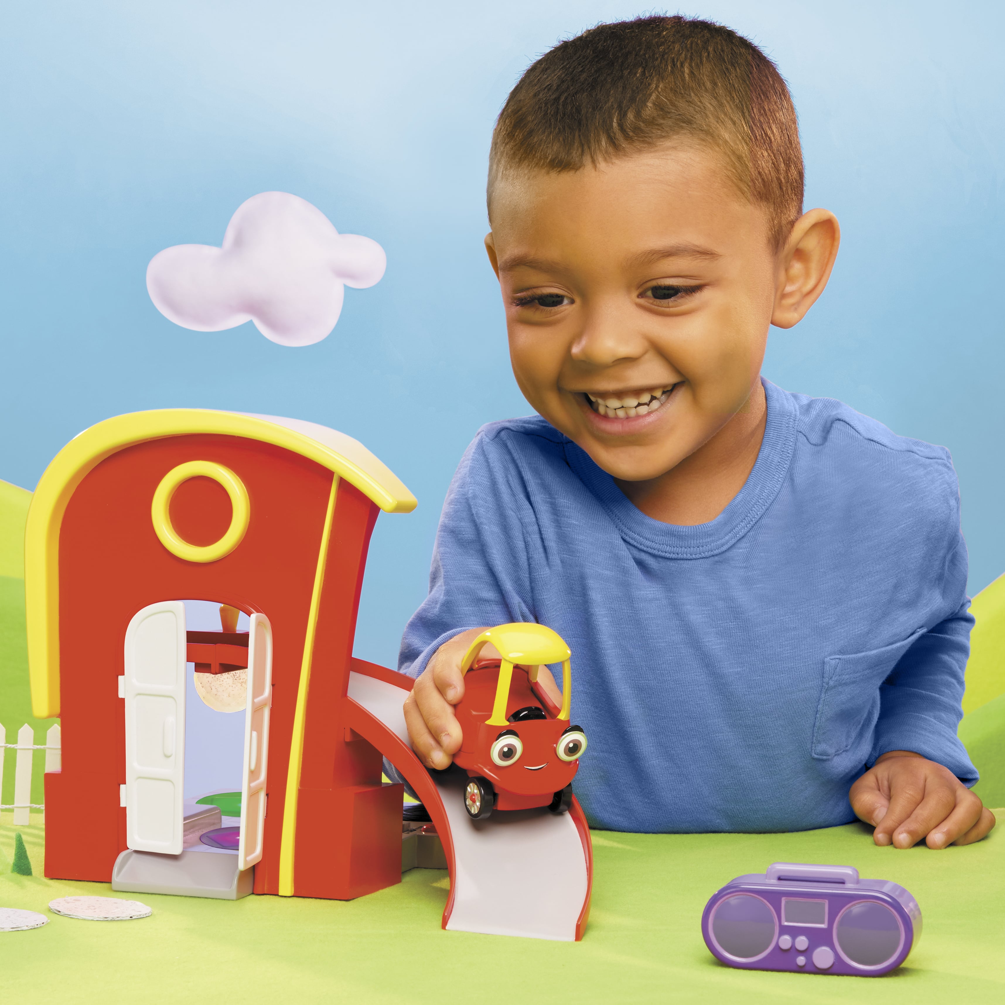 Little Tikes Let’s Go Cozy Coupe Cozy’s House Musical Playset with lights and sounds and Cozy Coupe Mini Push and Play Vehicle for Tabletop or Floor Push Play Car Fun for Toddlers Ages 3+