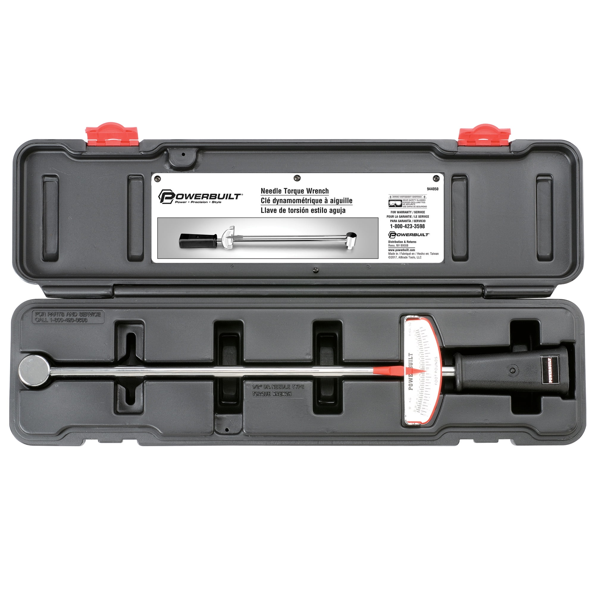 Powerbuilt 1/2 Inch Needle Type Torque Wrench Kit - 944050