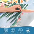 thumbnail image 3 of Yayeee Kitchen Curtains Tier Pair Light Filtering 27"x36" Rod Pocket Short Cafe Window Panel, Seaside Leaves, 3 of 7