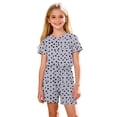 thumbnail image 6 of Auroural Big Girls Clothes 2 Piece Sets for Girls Kids Girls Fashion Cute Print Loose Short Sleeve Top Shorts Set Homewear Set, 6 of 8