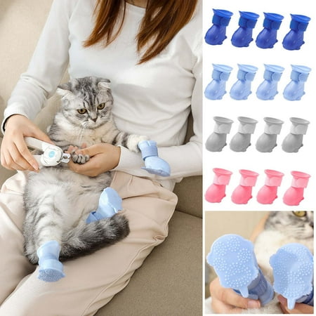 Summer Sale Dog Boots  Small Dog Shoes  Soft Adjustable  Snow Boots  Medium Booties  Paw Protector  Outdoor Walking  Indoor Hardfloors  Slip-Resistant  4Pcs Topliu
