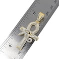 thumbnail image 3 of Real Genuine Diamond Egyptian Ankh Cross Horus Evil Eye Of Ra Pendent Charm 2'' Over Gold  Finish, 3 of 5