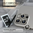 thumbnail image 2 of Allytechgroup Compatible for Apple iPhone 16 Pro Camera Lens Protector Bling, 9H Tempered Glass Camera Cover Screen Protector Metal Ring Decoration Accessories, Silver, 2 of 6