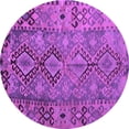 thumbnail image 1 of Ahgly Company Indoor Round Southwestern Purple Country Area Rugs, 5' Round, 1 of 4