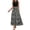 Navy, variant on WTOBBY Women's Floral Print High Waist Fashionable Elegant Sleeveless Dress for Evening Parties and Special Occasions with Chic Design,Black L