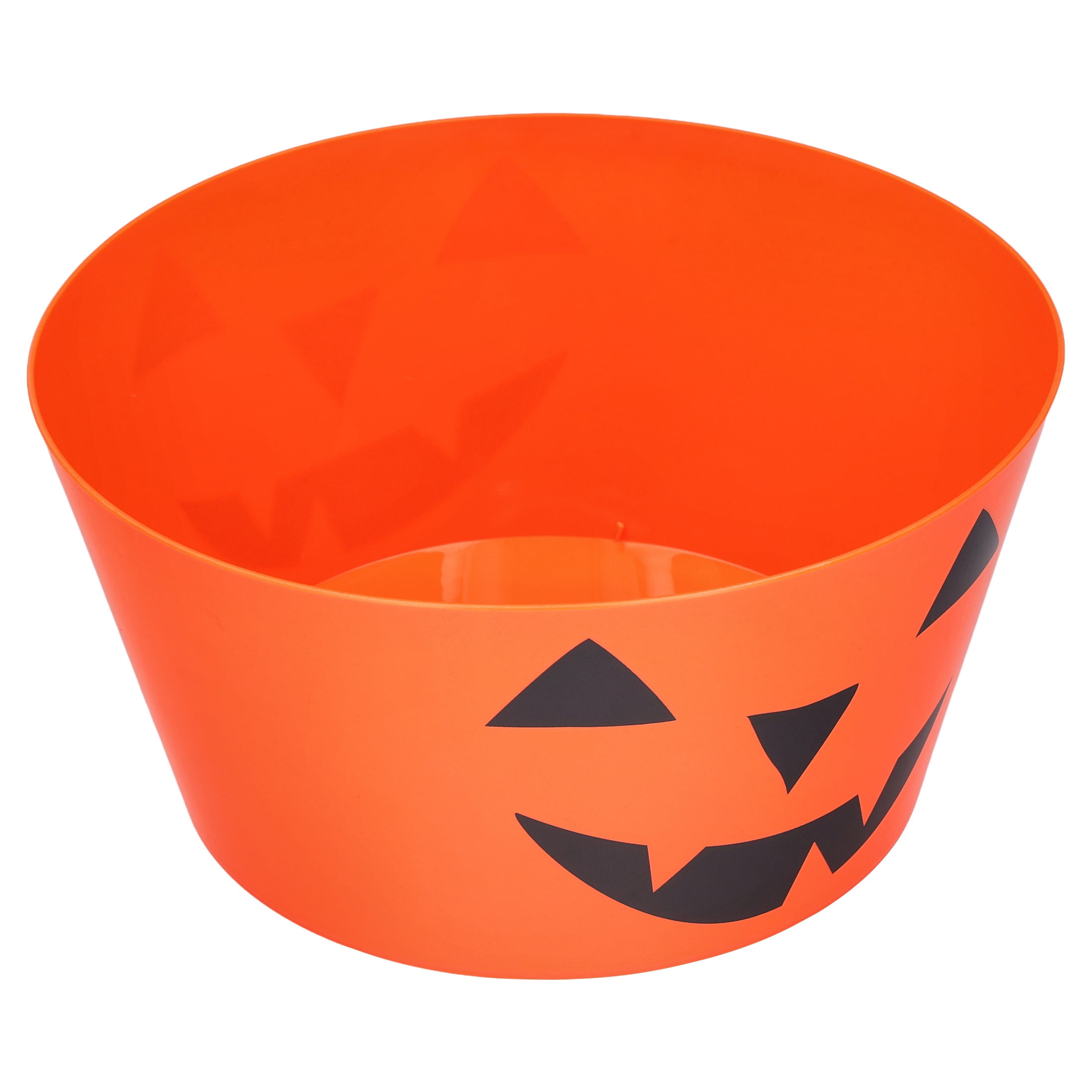 Large Plastic Jack-o'-Lantern Serving Bowl, Orange, 11.1", Halloween by Way To Celebrate