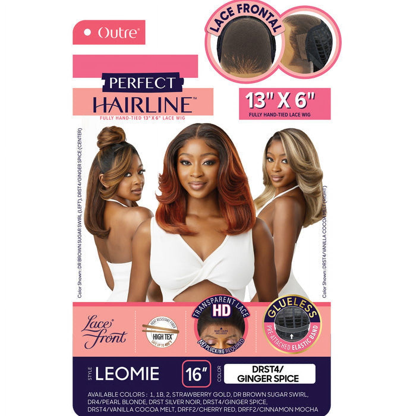 Outre Perfect Hairline Glueless Synthetic 13X6 Fully Hand-Tied HD Lace Front Wig - LEOMIE
