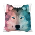 thumbnail image 1 of Funda de Almohada ABPHQTO Lobo Estilo Poligonal 50x50 cm, 1 of 1