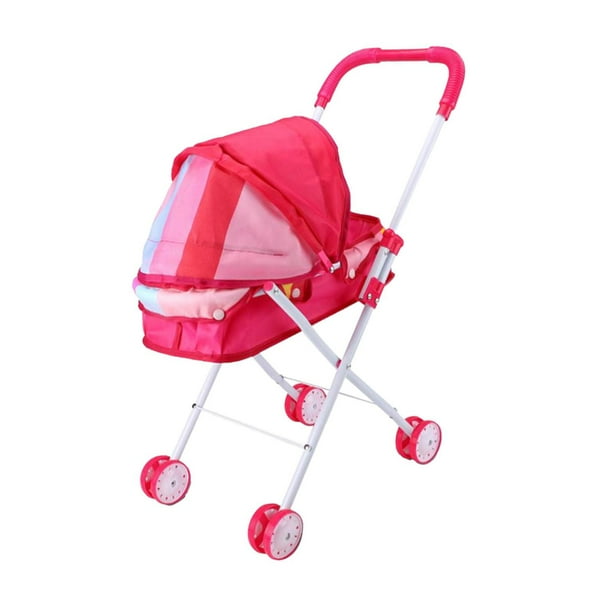 Mini cochecito de muñeca, juego de rol, carrito de desarrollo temprano, juguete de simulación, carrito de empuje en miniatura, juguete para niños,