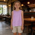 thumbnail image 4 of fatyb Cotton Linen Tank Tops for Boys Girls Summer Sleeveless Lightweight Plain Kids Casual Beach Shirts, 4 of 7