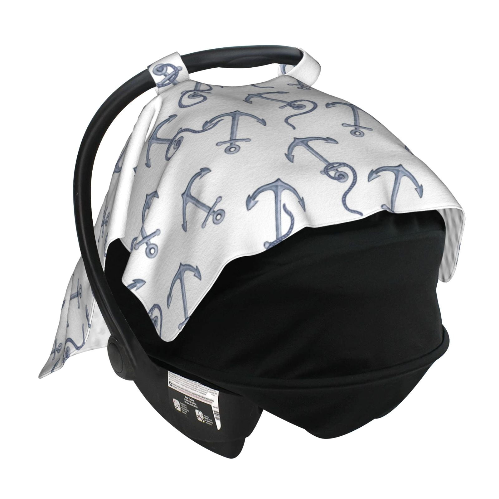 Car Seat Cover Baby - vintage gray anchor rope Breathable Infant Car Seat Cover for Baby Carseat, Lightweight Comfort Baby Essentials Must Haves Newborn Stuff for Girl Boy