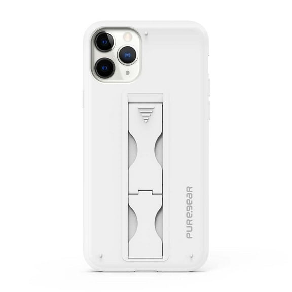 PureGear SlimStik Built-in Kickstand Case for Apple iPhone 11 Pro, Supports Wireless Charging, Functional Grip, Ultra Slim Protective iPhone 11 Pro Case (White)