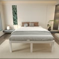 thumbnail image 2 of VHAHA 16 Inch Full White Bed Frames with Round Corner Legs, Metal Platform Bed Frame Full Size, Heavy Duty Steel Support 3500 LBS, Storage Space, No Box Spring Needed, Noise Free, Easy Assembly, 2 of 6