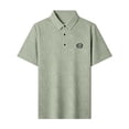 thumbnail image 5 of JOANKDMI Jacquard Shirts for Men Short Sleeve Casual Golf Tops Subtle Pattern Lightweight Breathable Athletic Tennis Shirt Classic Fit Summer Activewear, M-4XL, 5 of 7