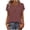 Wine, variant on Staron Women's Spring Summer Casual Printed Button-Up Shirt Round Neck Short Sleeve Loose Top Tunic Blouse, Light Blue XXL