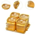 thumbnail image 6 of TISHITA Dried Fruit Tray Candy Nuts Dish,with Lid,Nordic,Snacks Dish,Appetizer Serving Tray Divided Serving Platter for Party Cookies , amber, 6 of 8