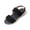 Black, variant on CQONEPT Sandals for Women Casual Walking Sandal Summer Roman Style Flat Sandals Elastic Strap Comfortable Open Toe Shoes Gray 40