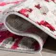 thumbnail image 6 of SAFAVIEH Madison Candelario Abstract Polka Dots Area Rug, Grey/Red, 5' x 5' Round, 6 of 8