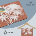 thumbnail image 6 of Palm Tree Dish Drying Mats for Kitchen Counter, Tropical Plant Coastal Summer Burnt Orange Absorbent Coffee Bar Mat with Non-slip Rubber Backed Quick Drying Dish Rack Pad 12"x16", 6 of 9