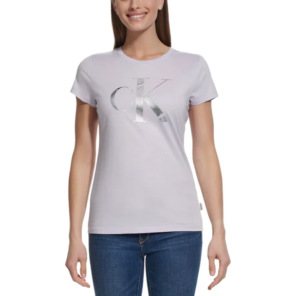 Calvin Klein Women's Logo T-Shirt M Purple