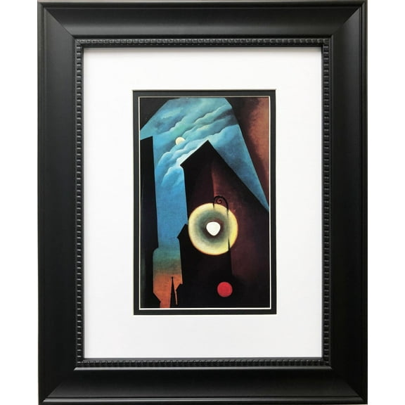 Georgia O'Keeffe "New York Street with Moon" Custom Framed Art Print Generic