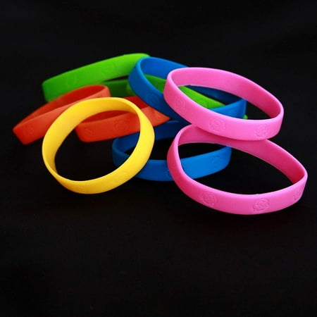 Rubber Monkey - 48 Pack Bracelets | 4 Dozen Rubber Neon Monkey Wristbands | Pack of 48 | Makes Great Kids Party Favors, Rewards, Gifts.