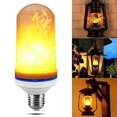 thumbnail image 3 of 4 Modes E27 LED Flame Effect Fire Light Bulb Flicker Flame Lamp Home Decor, 3 of 4