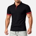 thumbnail image 3 of Yungyresw Polo Shirt for Men Slim Fit Short Sleeve Polo Contrast Trim Button Placket T-Shirt for Summer Wear Casual, 3 of 7