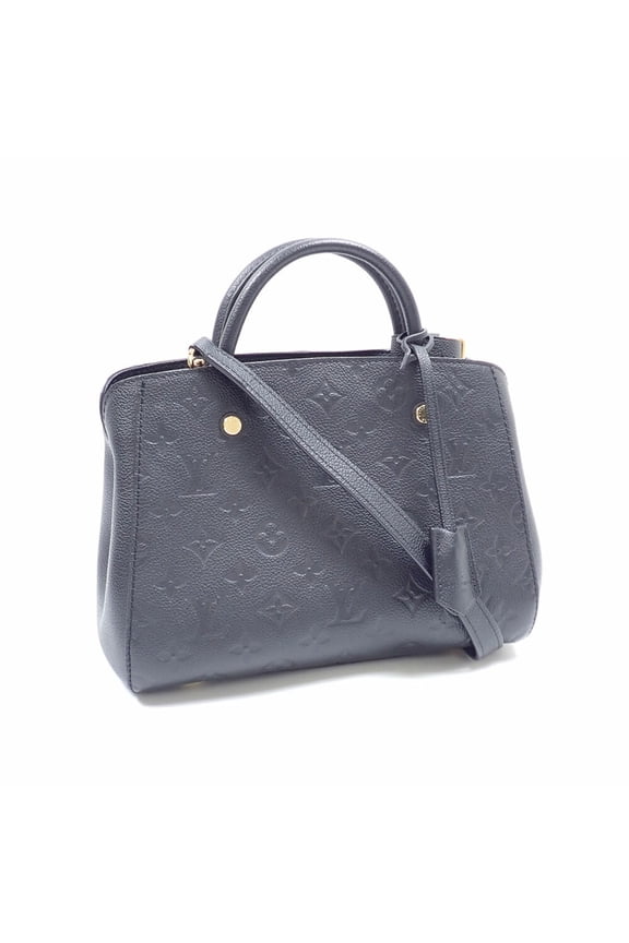 Pre-Owned Louis Vuitton Monogram Empreinte Montaigne BB Handbag for Women, M41053, Noir...