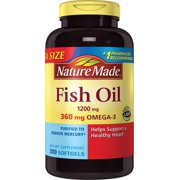 Nature Made Fish Oil 2400mg Softgels, 300 Count, Omega 3 Supplement For Heart Health