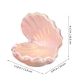 thumbnail image 4 of HEMOTON Elegant Ceramic Jewelry Tray with Seashell Texture Pink Storage Dish for Rings Earrings and, 4 of 5