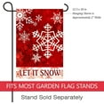 thumbnail image 5 of Let It Snow Winter Red Snowflakes Decoration Christmas Vertical Garden Flag Holiday Farmhouse Party Outdoor Yard Banner 12" x 18", 5 of 6