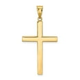 thumbnail image 4 of 14k Yellow Gold Semi-Solid Cross Charm Pendant, 4 of 7