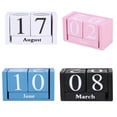 thumbnail image 2 of ESTONE Vintage Wooden Perpetual Calendar Eternal Blocks Month Date Display Desktop Accessories Photography Props Home Office Decoration, 2 of 17