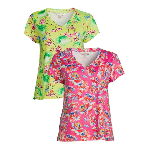The Pioneer Woman T-Shirt with Short Sleeves, 2-Pack - Walmart.com
