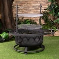 thumbnail image 2 of Deko Living  33 in. Diameter Outdoor Steel Woodburning Fire Pit for Grill & Rotisserie, 2 of 8
