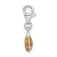 thumbnail image 2 of Amore La Vita Sterling Silver Rhodium-plated 3-D Enameled Fish w/Lobster Clasp Charm, 2 of 3