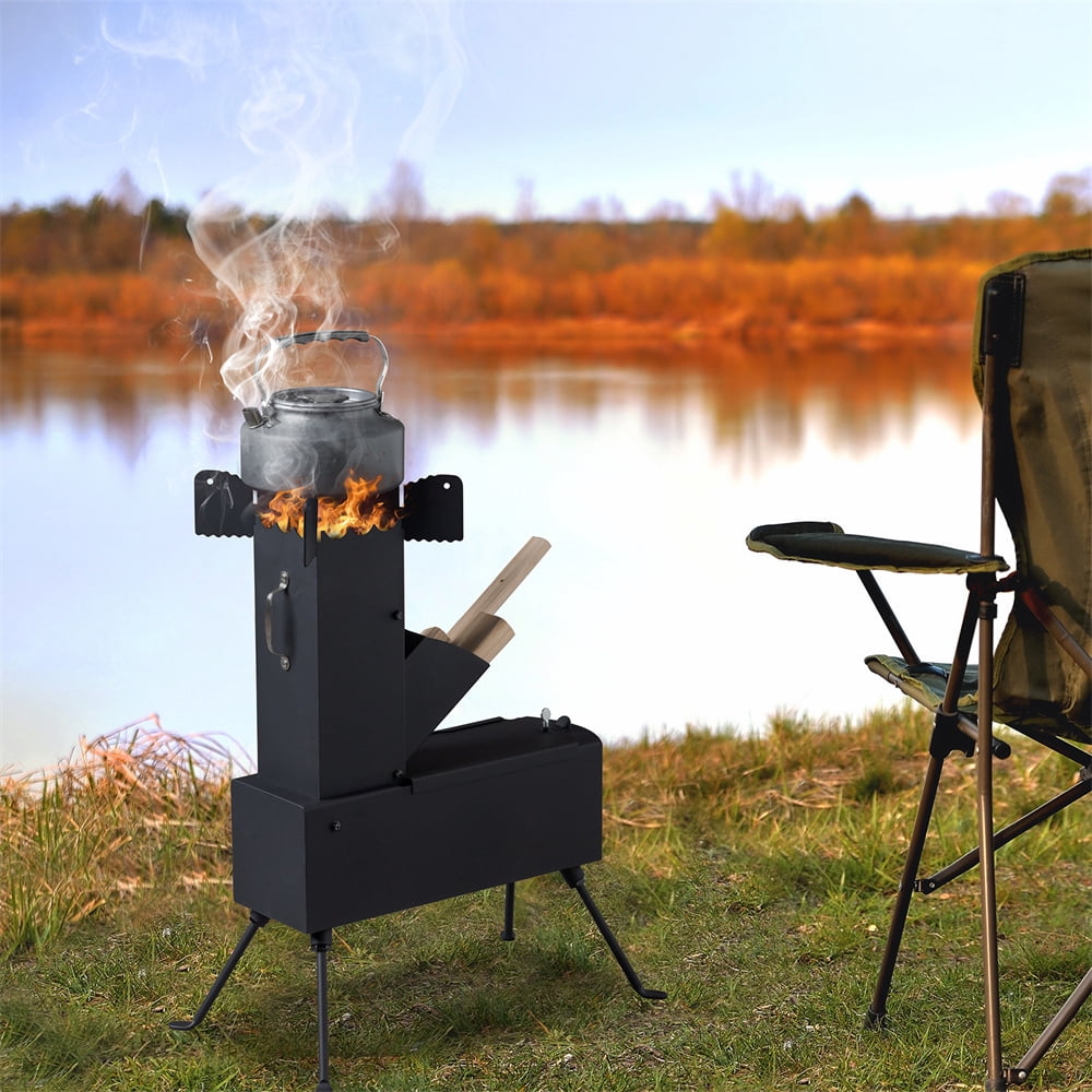 Tcbosik Portable Rocket Stove for Camping, Wood Burning Fire Stove