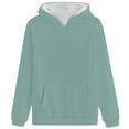 thumbnail image 4 of Uqiangy Fleece Pullover Women Crewneck Sweatshirt Crew Neck Sweatshirts Women Long Hoodies for Women Tunic Sweatshirt Pullover Sweaters for Women Womens Zip Up Hoodies Green S, 4 of 4