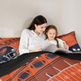 thumbnail image 4 of Manfei Rugby Football Sport 7 Pieces Bedding Comforter Set,American Ball Game Full Bedding Set,Orange Deepblue Fitted Sheet Flat Sheet For Boys,Luxury Bedroom Decor Reversible, 4 of 8