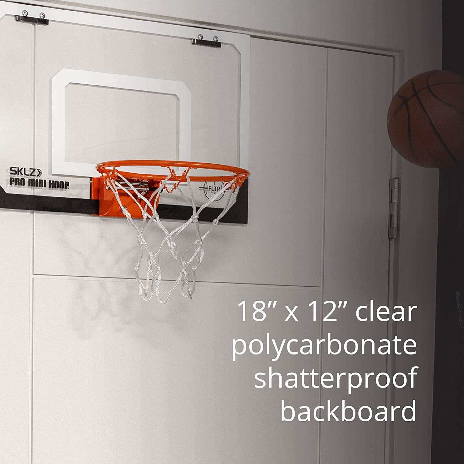 Pro Mini Indoor Basketball Hoop - Over The Door – Portable - Great For Home, Dorms, Offices, and Gifts