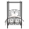 thumbnail image 6 of VECELO Twin Metal Bed Frame, Canopy Four Posters Platform Bed Frame with Headboard & Footboard, No Box Spring Needed, Black, 6 of 7