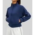 thumbnail image 6 of Female Fleece Full Zip Up Jacket Whale Blue XL, 6 of 10