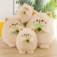 thumbnail image 3 of Cat Plush Toy Face Kitten Doll Hold Avocado Plushie Soft Pillow Sofa Ornament Lovely Stuffed Animal Doll Plush Pillow Baby Appease Toy Christmas Gift, 3 of 8
