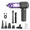 Black, variant on Byseng Cordless Car Vacuum Cleaner & Air Duster 2-in-1, 17000PA Handheld Vacuum with 6000mAh Battery, 7 Nozzles, Black