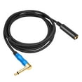 thumbnail image 1 of Cable Extensión Audio A Ángulo Recto 1/4 Pulgada 6 35 Mm para Guitarras, 1 of 9