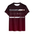 thumbnail image 4 of CONZONE Mens Tshirts Short Sleeve T-Shirts for Men Crew Neck Gradient Color Letter Graphic Casual Summer Tee Tops, 4 of 4
