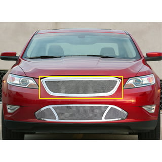 Compatible with Ford Taurus 2013-2019 SHO With Honeycomb Bumper Front Grill  Stainless Wire Mesh Grill (Cover Logo Show)